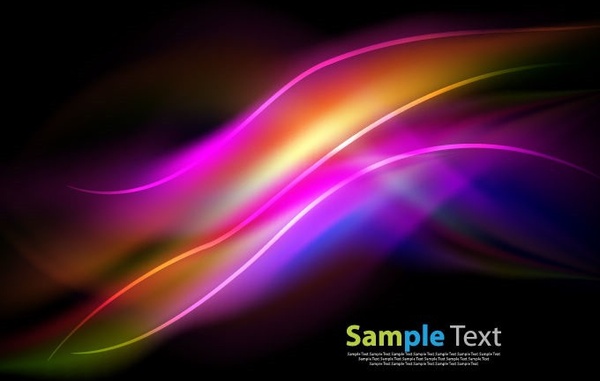 warna-warni gelombang abstrak latar belakang vektor grafis