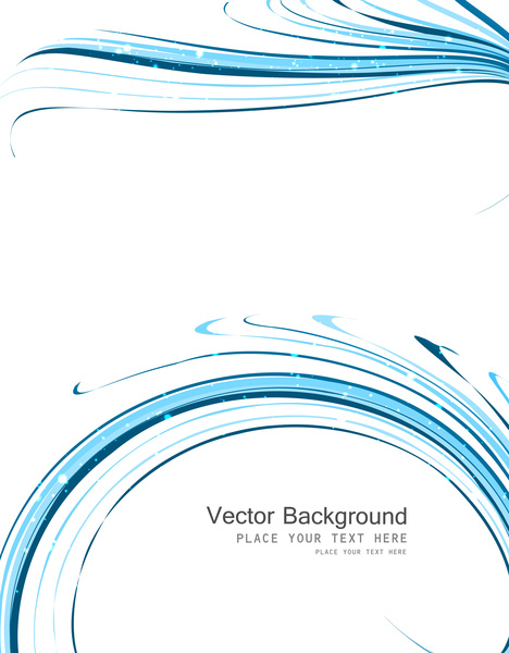 Abstract Colorfull Business Blue Line Wave Vector