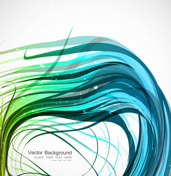 Abstract Colorfull Wire Line Wave Vector Illustration