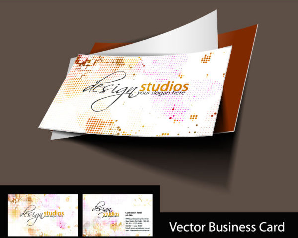 kartu bisnis kreatif abstrak vector set