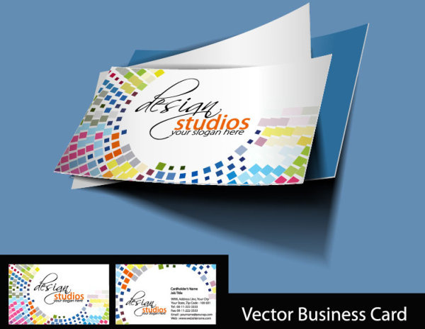 kartu bisnis kreatif abstrak vector set
