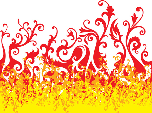vectro latar belakang ornamen abstrak api