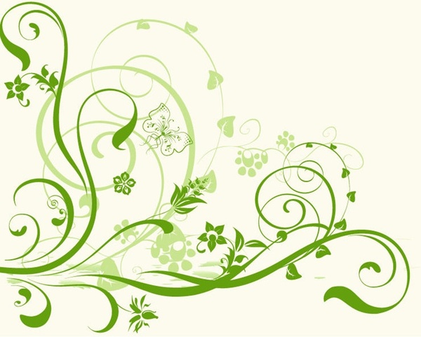 Abstract Floral Background For Design