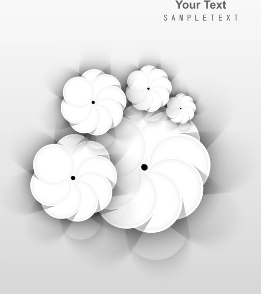 vecteur de cercle floral abstrait