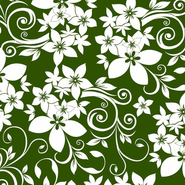 Ornamen Bunga abstrak latar belakang hijau