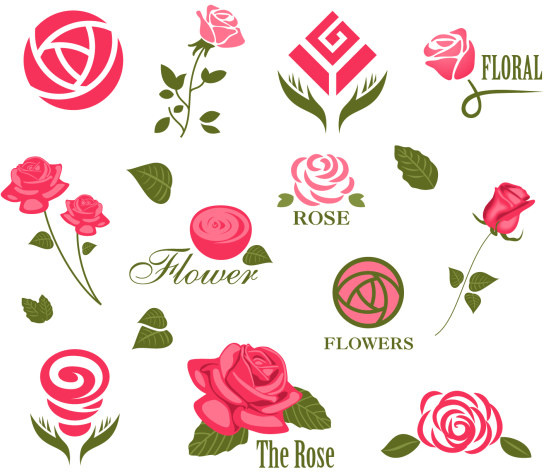 abstrakte Blumen Logos kreative Vektor