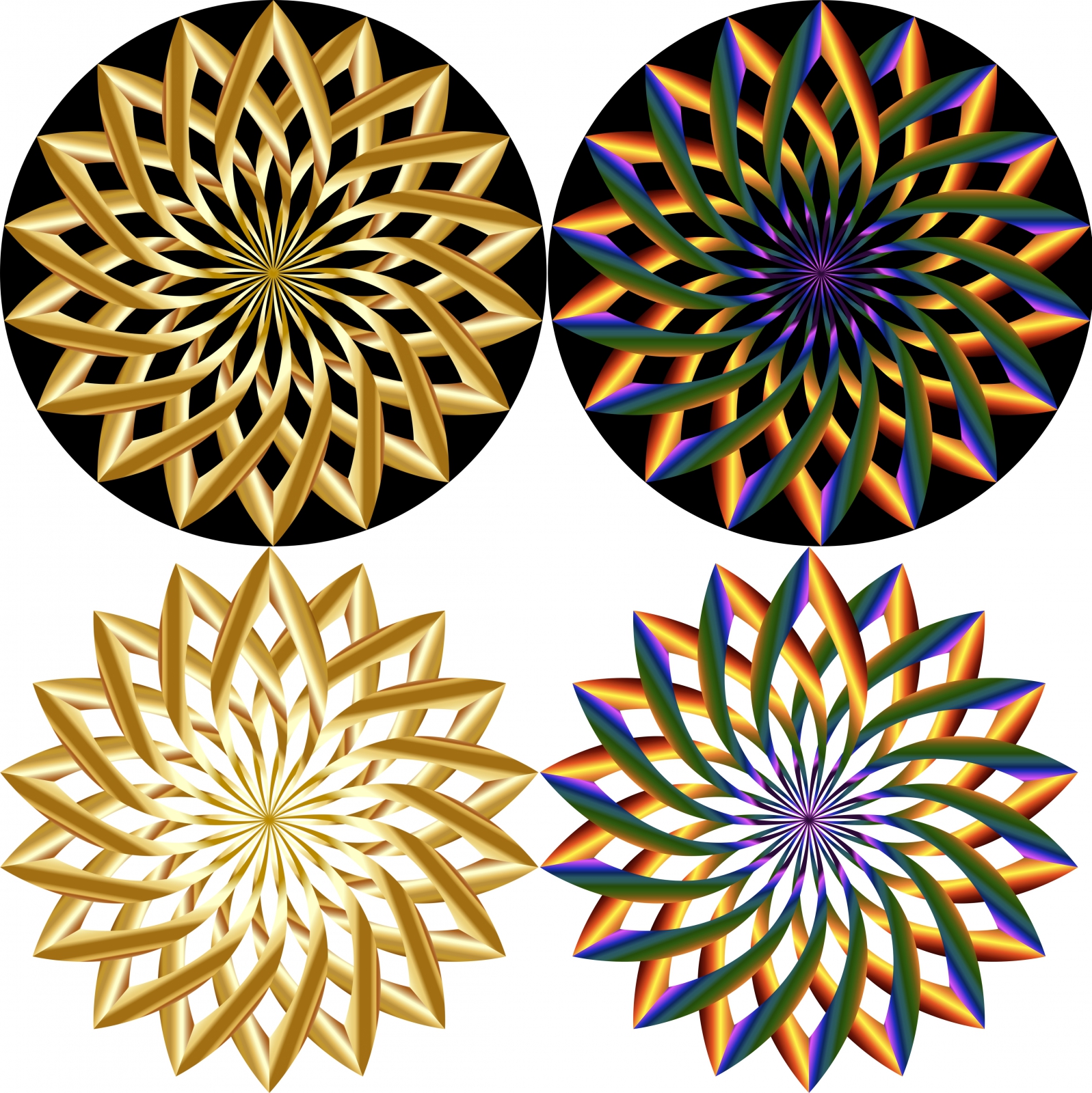 ilustrasi vektor abstrak bunga dengan desain warna-warni yang mengkilap