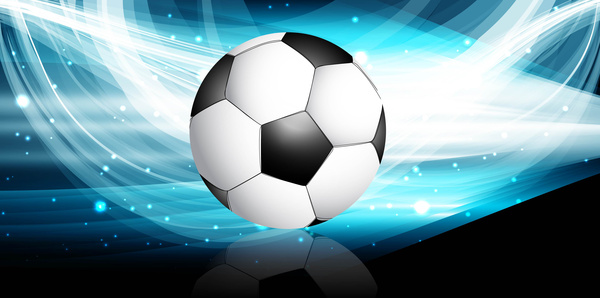 sepak bola abstrak cerah hitam biru warna-warni gelombang vektor