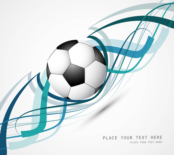 abstrak sepak bola warna-warni line gelombang vektor desain