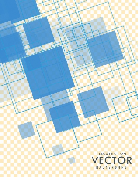 Абстрактные геометрические фон прозрачным квадратов эскиз