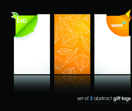 Abstract Gift Tags Cards Design Vector Graphic