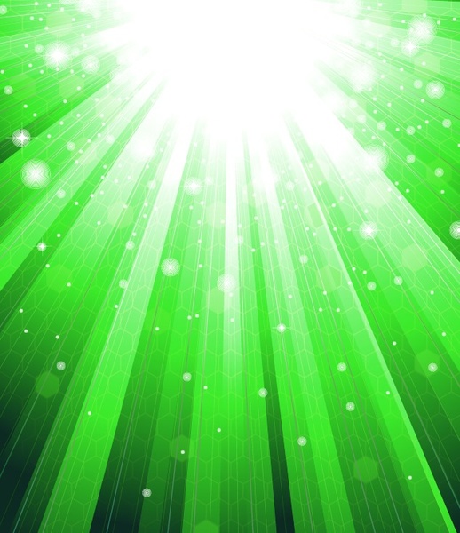 ภาพแสงสีเขียวพื้นหลังเวกเตอร์นามธรรม