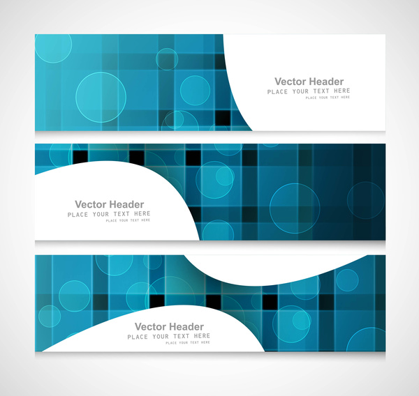 blaue abstrakte Header bunten Vektor-Illustration-design