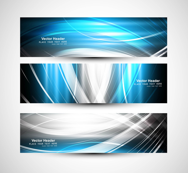 Abstract Header Bright Colorful Wave Vector