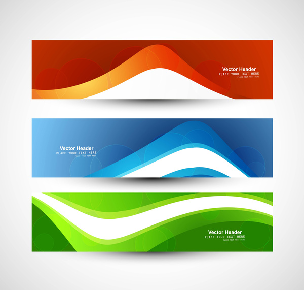 抽象標題五顏六色的波浪向量設計