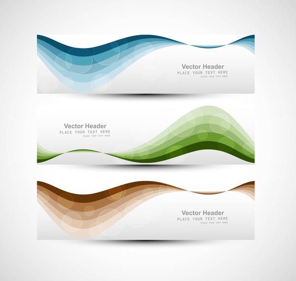 header abstrak gelombang berwarna-warni vektor ilustrasi