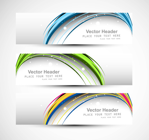 Resumen cabecera línea onda colorida tecnología vector ilustración