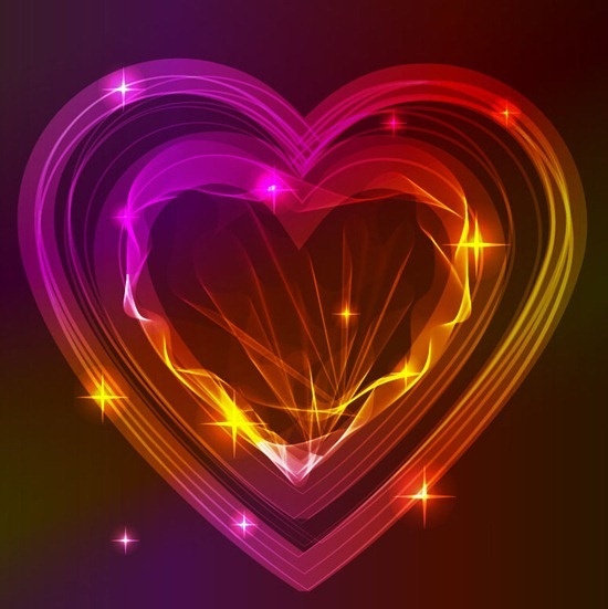 abstraktes Herz Valentinstag Hintergrund Vektorgrafik