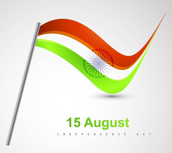 vetor de fundo bonito brilhante abstrata bandeira indiana