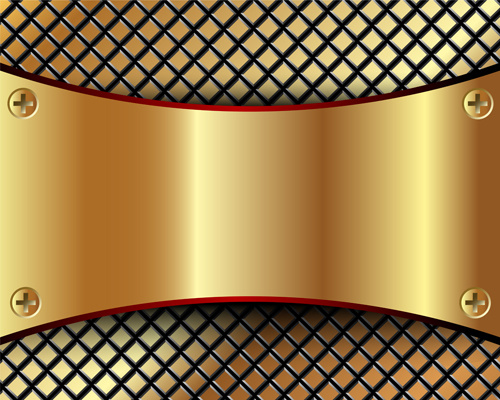 Abstract Metallic Golden Background Vector