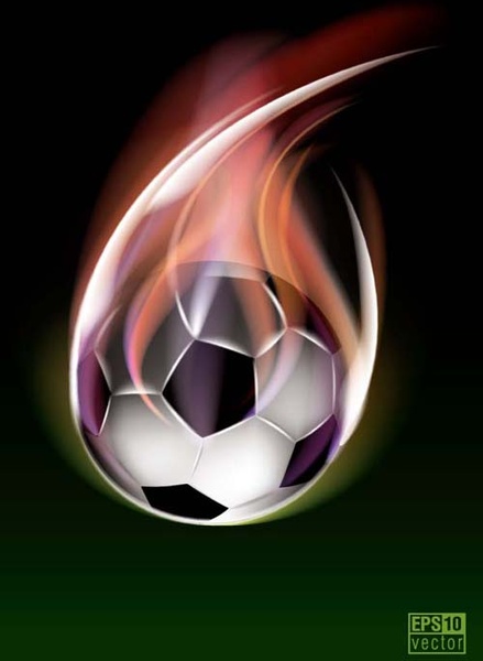 炎のデザインのベクトルでボールの概要
