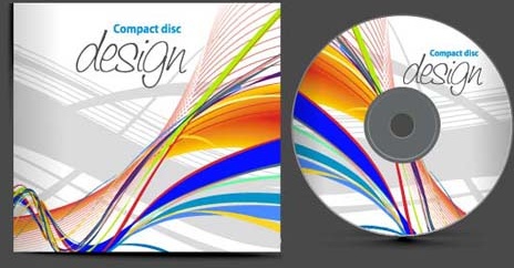 abstrak cd cover vector set