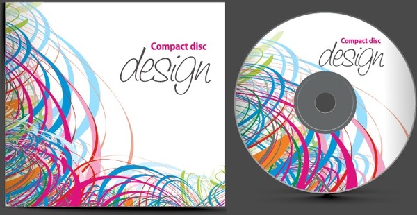 abstrak cd cover vector set