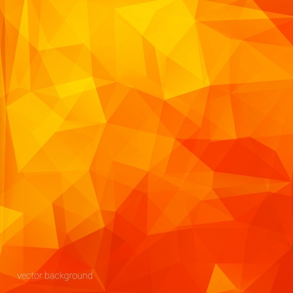 橙色背景多边形装饰