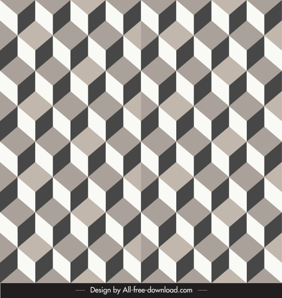 patrón abstracto diseño delusivo 3d repetir formas simétricas