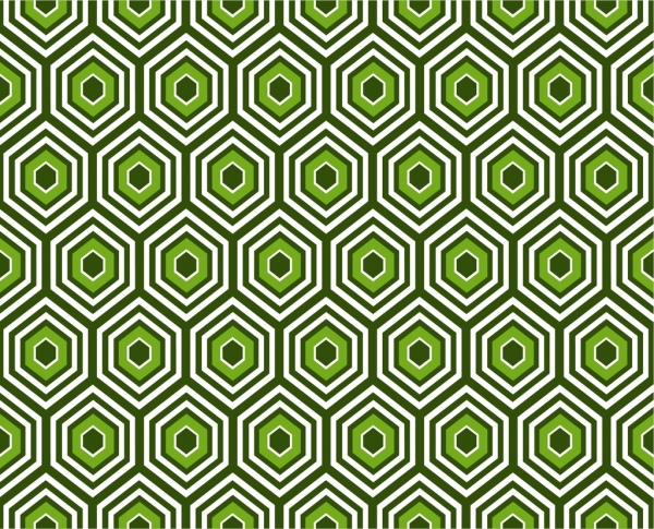 Abstract Pattern Design Green Geometric Seamless Style