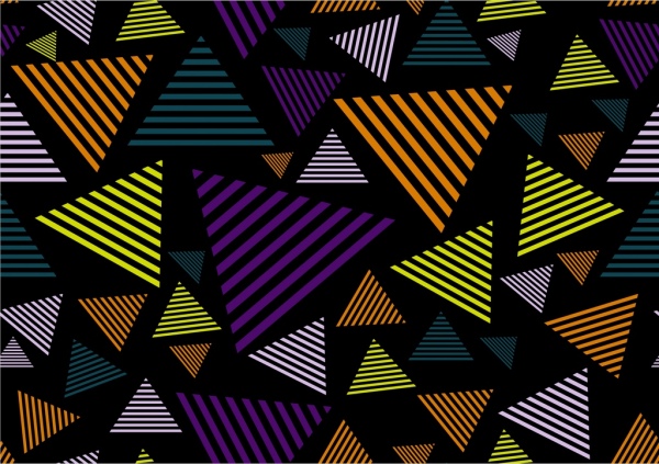 abstrakte Musterdesign verschiedene Dreiecke Dekoration gestreift