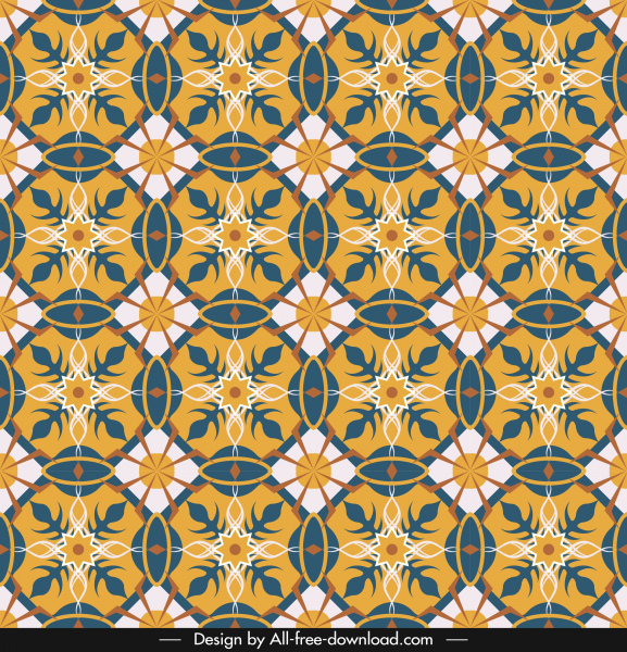 추상적 인 패턴 템플릿 다채로운 복고풍 반복 대칭 스케치