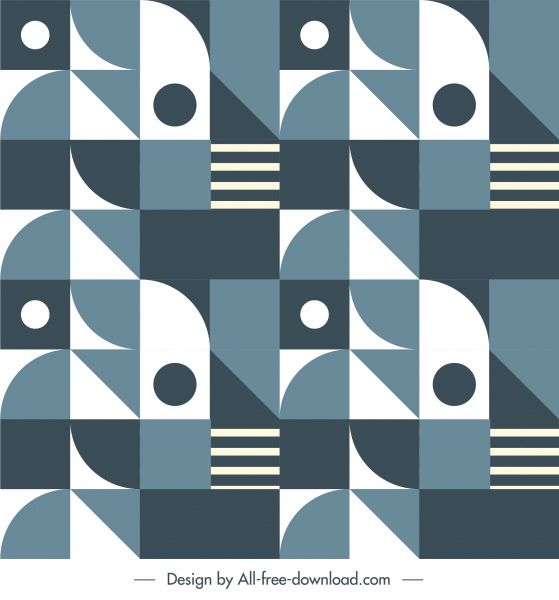 plantilla de patrón abstracto plana geométrica repetindo decoración