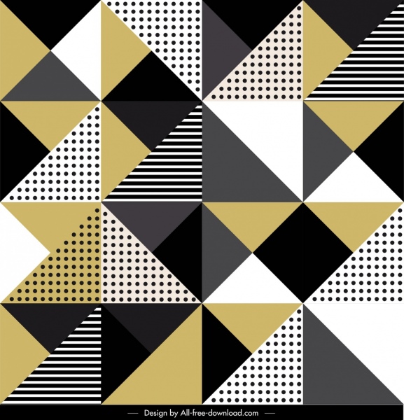 Абстрактный узор шаблон плоских геометрических треугольников декор