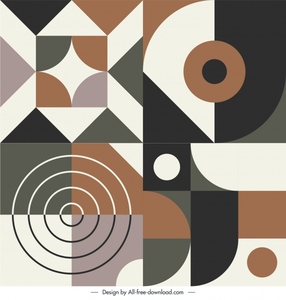 abstrakte MusterVorlage flache Illusion geometrische Formen