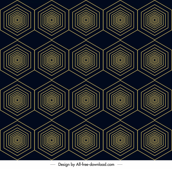 template pola abstrak simetris geometris poligonal ilusi