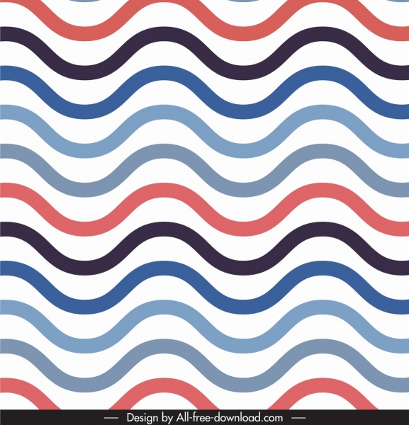 plantilla de patrón abstracto agitando las curvas diseño de ilusión de las líneas