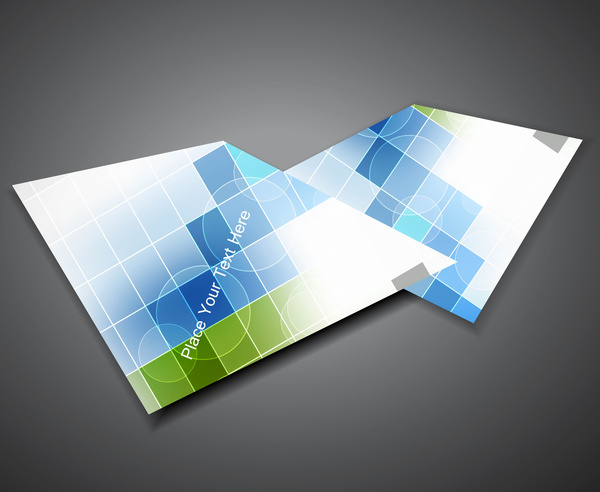 vector de diseño abstracto mosaico profesional negocio folleto corporativo