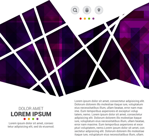 abstrak latar belakang ungu dengan bentuk-bentuk geometris