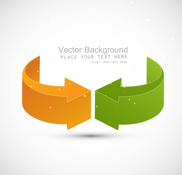 reciclar abstrato setas coloridas negócios vetor whit fundo vector