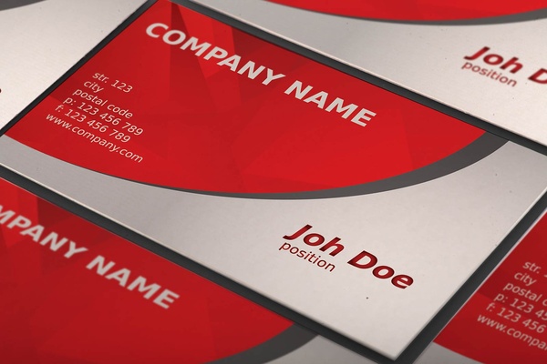 abstrak merah bisnis template kartu