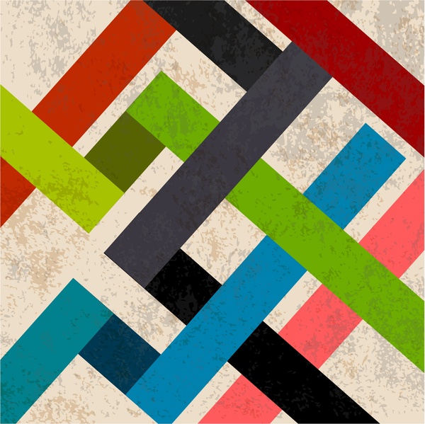 abstrak latar belakang retro garis-garis berwarna-warni koneksi desain