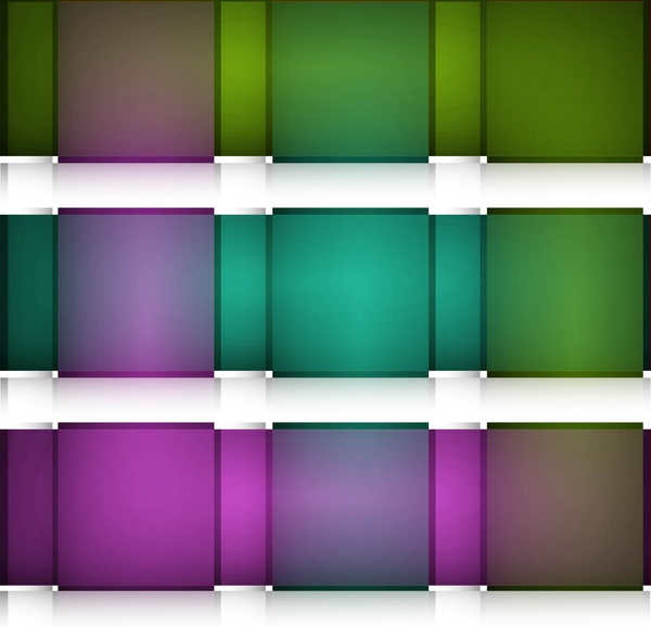 บล็อกต่อนามธรรมโครงสร้างสะท้อนสีสันแบบเวกเตอร์ 3 มิติ
