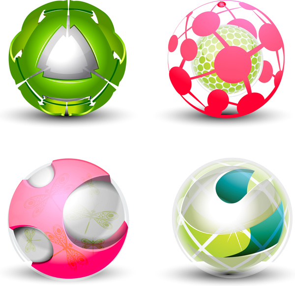 抽象形狀球體設計