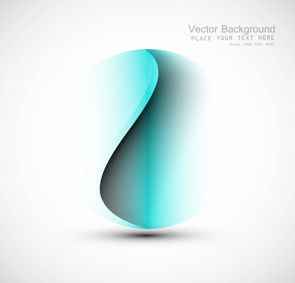 vecteur de conception abstraite brillante sphère coloré bleu cercle