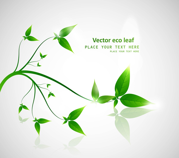 Desain vektor abstrak mengkilap eco hijau hidup refleksi