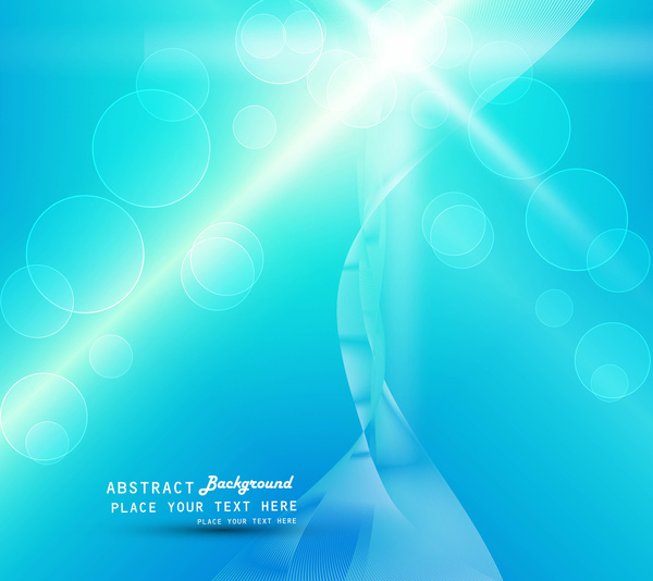 Vektor Abstrak mengkilap cahaya latar belakang biru