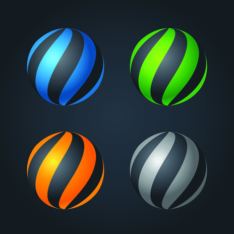 vectores modernos esferas abstractas
