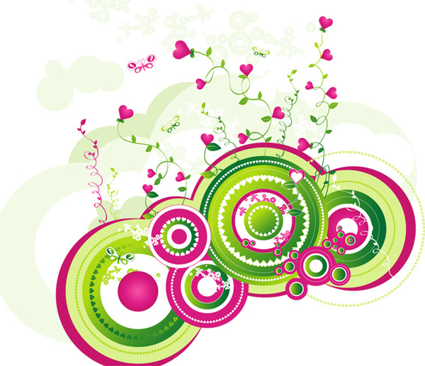 Abstract Stock Vector Flowers