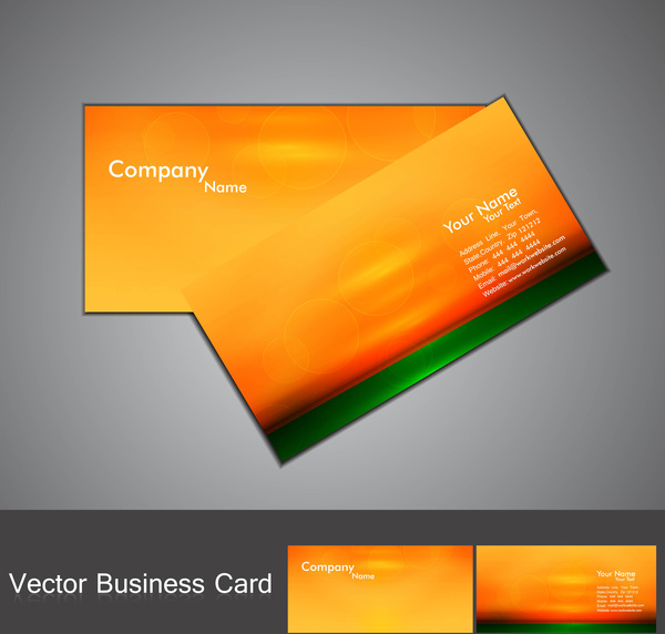 alla moda astratto brillante business cartolina colorato set vettoriale